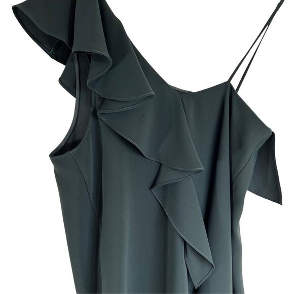 AMANDA UPRICHARD Revolve Ruffle Shoulder Little Black Dress Evening Size M - Picture 6 of 8